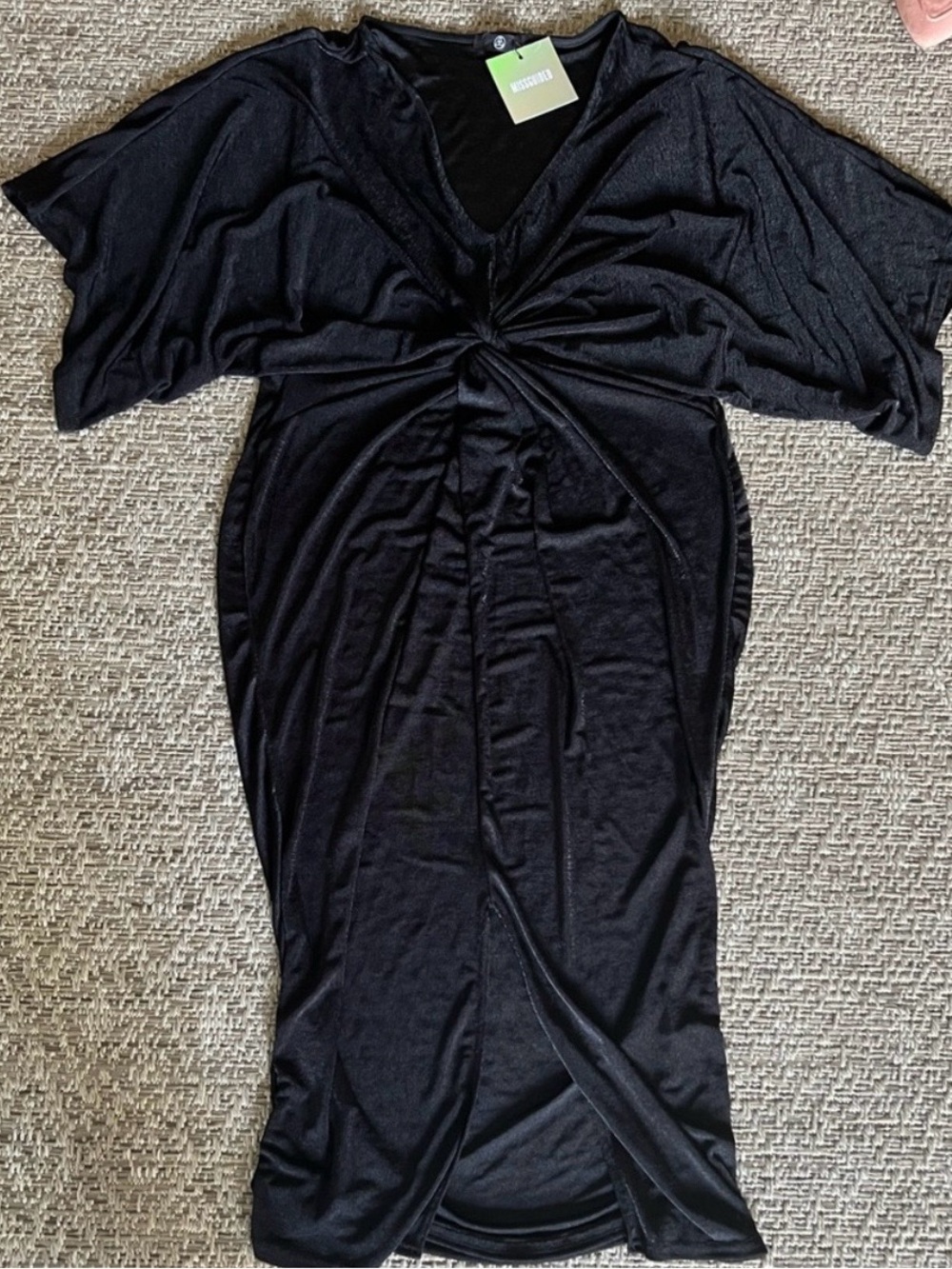 Missguided Slinky Kimono Midi Dress - Size 16